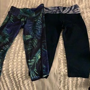 Two pair workout capris great condition